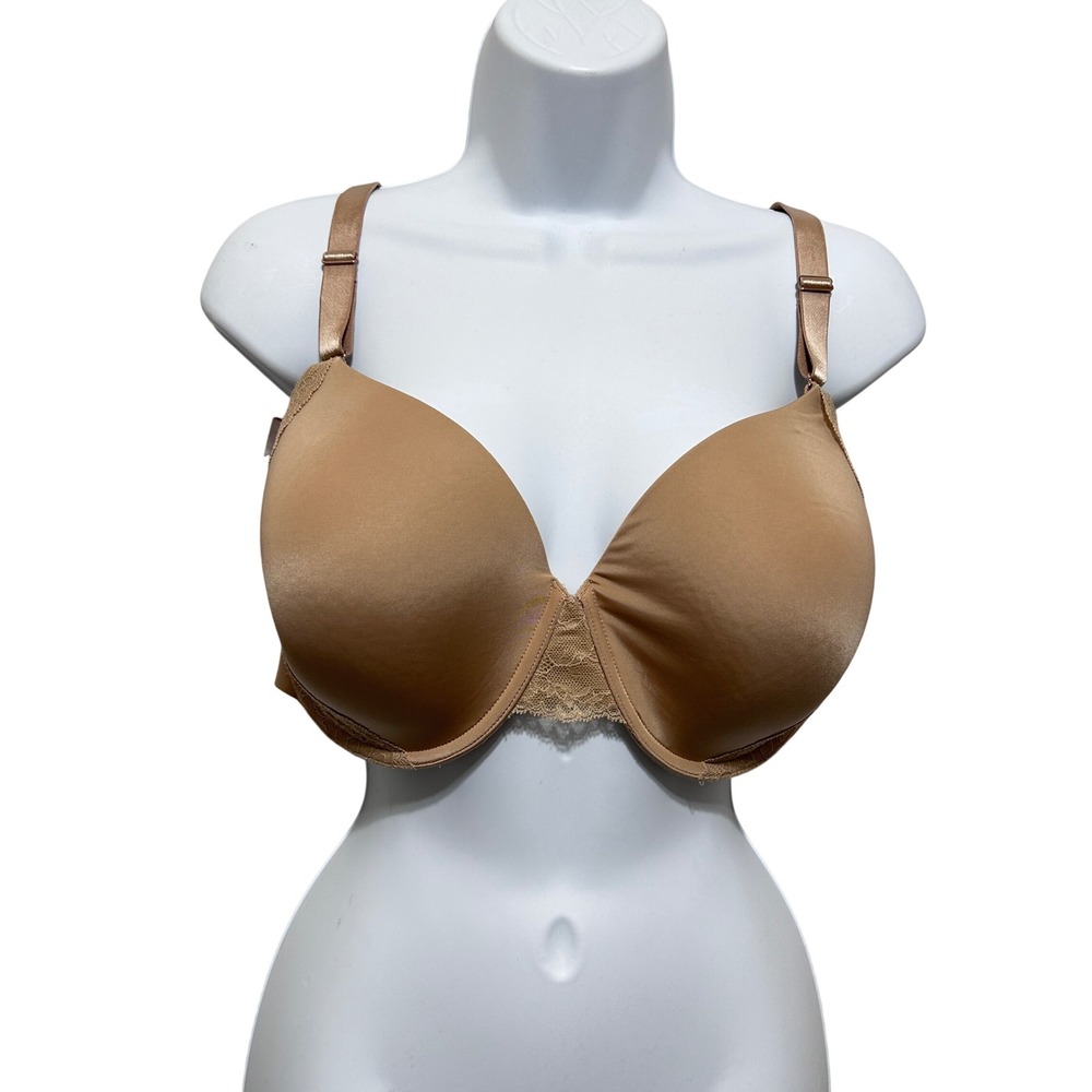 Soma Women Minimalist Chic Vanishing Bra 36DDD Tan Seamless Back‎ Full Coverage